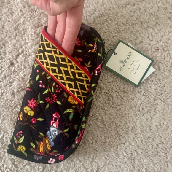 VTG Vera Bradley Ming Double Eyeglass Case Retired Quilted Asian Inspired NEW - Picture 2 of 7